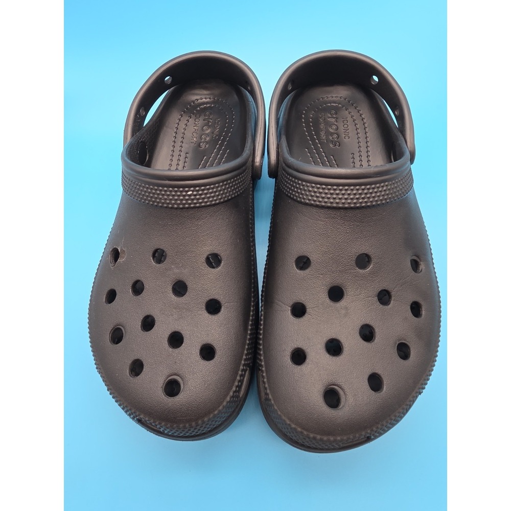 CROCS Classic Platform Clogs Women Size 8 Black - Picture 3 of 8